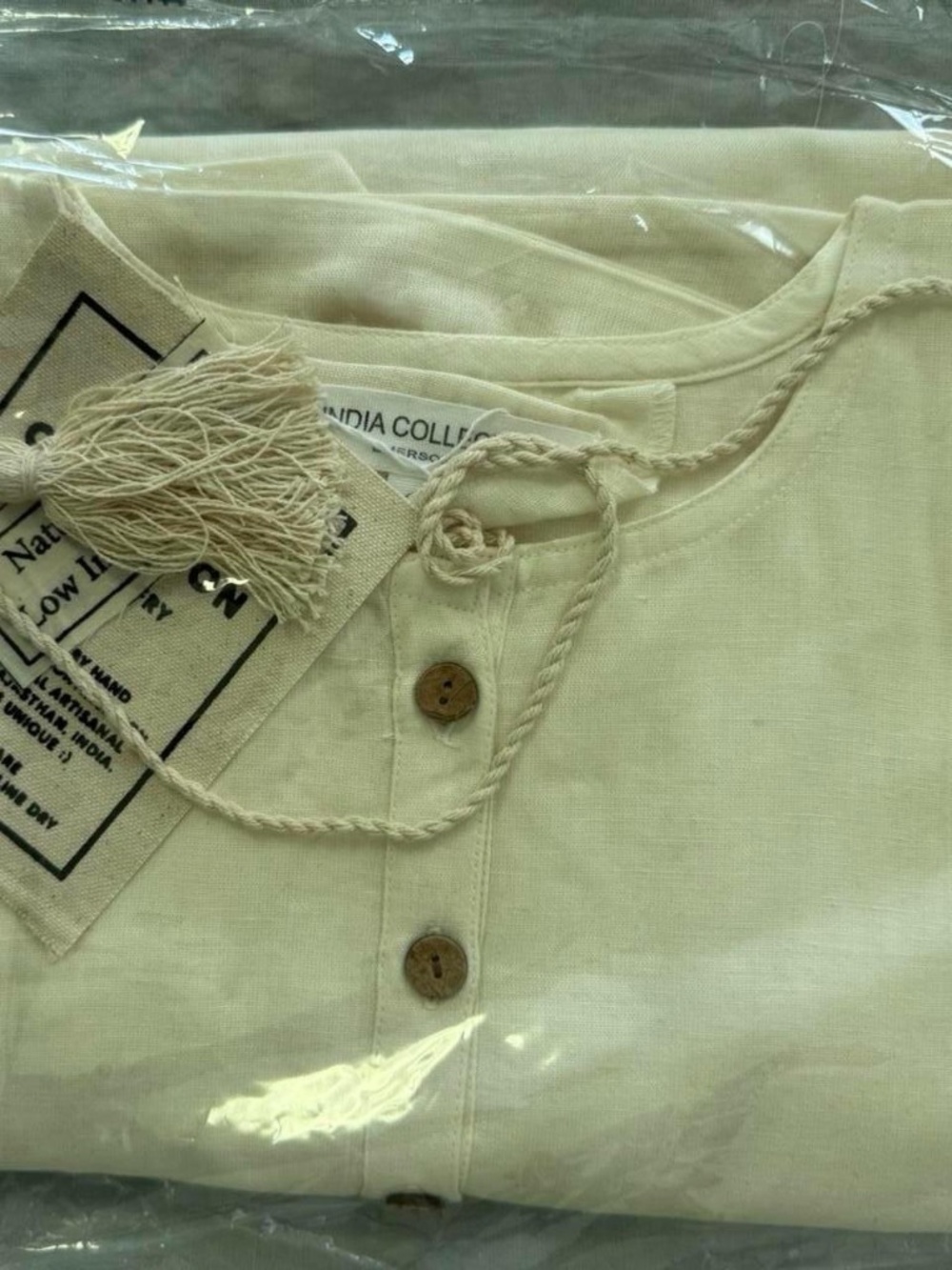Emerson fry baja caftan organic cotton one size $158 retail - Picture 3 of 3